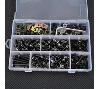 Motorcycle Full Fairing Bolt Kits Bodywork Screws For YZF R1 R1M R15 R25 R3 R6 R125 R15 R25 MT-07 MT-09 MT-10 FZ6 FZ8 Power Tool(Black)