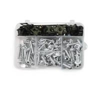 Motorcycle Full Fairing Bolts Kit Stainless Steel Clips Nut Screws for Honda CB125R CB150R CB190R CB250R CB300R CB400 CB500X CB500R CB Tool Set Windscreen Bolts Accessories 195 Pcs