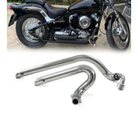 Motorcycle Full Muffler Exhaust System Pipe Drag Pipes Kit Silencers For Yamaha Star V-star 650 XVS650 DS650 XVS400 650A