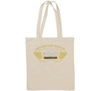Motorcycle Garage Custom Bike Road Warrior Modification Natural Cotton Tote Bag White