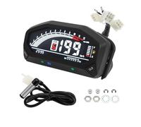 Motorcycle Gauge Odometer For 10000RPM Moto Dashboard Display Tachometer Adjustable Parameters Fuel Quantity Six Grid With Digital Sensor