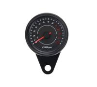 Motorcycle Gauge Odometer Motorcycle Tachometer Meter LED Backlight Gauge Rev Counter 12V 0-13000 RPM Universal Refit Accessories
