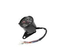 Motorcycle Gauge Odometer Universal Motorcycle LED Backlight Dual Odometer 0-140KM/H Tachometer Gauge Vintage Fuel