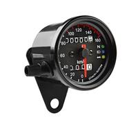 Motorcycle Gauge Odometer Universal Motorcycle Tachometer Odometer 12V Dual Speed Meter with LED Indicator