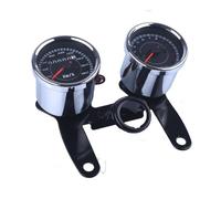 Motorcycle Gauge Odometer Universal Motorcycle Tachometer Odometer Gauge 0~180km/h 13000 RPM LED Backlight Set Fuel Meter