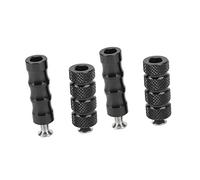 Motorcycle Gear Shifter Pegs, 2 Pair Motorcycle Brake Foot Peg CNC Process Plating Precise Shifter Brake Lever Foot Pegs Foot Pegs Universal Fit For M6 6mm Mounting (Black)