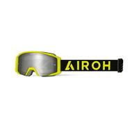 Airoh Blast XR1 MX Goggles Yellow Matt w/Silver Mirror Lens Motocross Off-Road