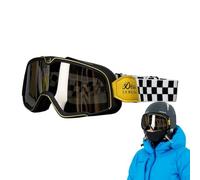Motorcycle Goggles - Vintage Dustproof Racing Goggles - Retro Sports for Mountain Biking | PU Anti-Wind Dustproof Motorcycle Sunglasses | Ridding for Men and Women for Outdoor Sports
