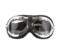 Motorcycle Goggles, Vintage Riding Glasses for Pilot, Dustproof, UV Protection, Clear