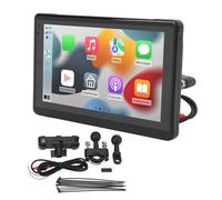 Motorcycle GPS Navigation 7 Inch HD IPS Touch Screen with Wireless Carplay and Android Auto, Dual Bluetooth IPX7 Water Resistant Smart Navigator with 360 Degree Rotatable Mount