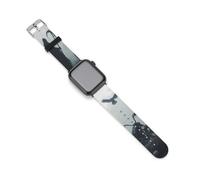 Motorcycle Grim Reaper Biker Watch Bands Replacement Silicone Straps Sport Wristbands Compatible for Apple Watch 38mm/40mm