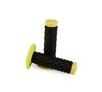 Motorcycle Grip Dirt Bike Grips 7/8" Rubber Bike Handle Grip Compatible With Protaper Handlebar Mx Pillow Top Throttle 22mm Bar(Yellow)
