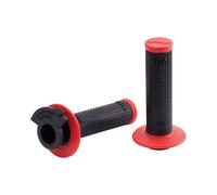 Motorcycle Grip Rubber Handle Grips Throttle Control Black Red Progrip708 SCS