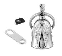 Motorcycle Guardian Bell - Angel Guardian Riding Bell with Chain, Motorcycle Lucky Charm Keyring, Motorcycle Bell Keyring for Blessing the Peace
