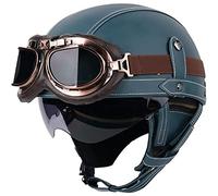 Motorcycle Half Helmet DOT/ECE Approved Comfortable Beanie Cruising Cap Novelty Small Helmet for Chopper Moped Scooter Motorbike Moped Scooters 55~62CM