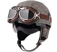 Motorcycle Half Helmet DOT/ECE Approved Comfortable Beanie Cruising Cap Novelty Small Helmet for Chopper Moped Scooter Motorbike Moped Scooters 55~62CM