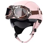 Motorcycle Half Helmet DOT/ECE Approved Comfortable Beanie Cruising Cap Novelty Small Helmet for Chopper Moped Scooter Motorbike Moped Scooters 55~62CM