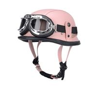 Motorcycle Half Helmet Free Goggles German-Style Motorcycle Helmet ECE Approved Collision-Proof Helmet with Goggles Open Face Helmet for Scooter Bike Cruiser I,M=(57-58CM)
