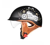 Motorcycle Half Helmet Motocross Helmet German Style Half Helmet Skull Cap Multiple colors available Suitable Lightweight motorcycle helmet for commuting and outdoor riding G,L=(59-60CM)