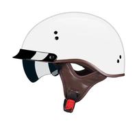 Motorcycle Half Helmet Open Face Motorbike Helmets Approved ECEDOT Quick Release Buckle for Scooter Chopper Moped for Adults Men Women Removable Liner Four Seasons F,M:57-58CM