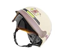 Motorcycle Half Helmet, Quick-release, Black, White, Khaki, Sun Visor Cycling Helmet, Quick Release Head Gear, Adjustable Straps, For Men And Women