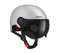 Motorcycle Half Helmet - Safety Certified Helmet, Detachable Visor | Lightweight ABS Shell, Adjustable Strap, Comfortable Fit - Road Bike Helmets For Adults Electric Bike & Scooter Safety