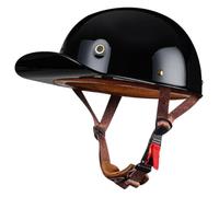 Motorcycle Half Helmet Vintage Baseball Cap Half Shell Motorbike Helmets Extended Retro Brim Helmet ECEDOT Approved Open Face Helmets for Cruiser Chopper Scooter Unisex F,XL:61-62CM