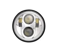 Motorcycle Halogen Headlamp 5.75" Inch LED Projector Halo Ring High Low Beam Car Motorcycle 3/4" DRL Turn Signal For Sportster Dyna Iron 883 Motorcycle Headlamp(Halo Chrome)