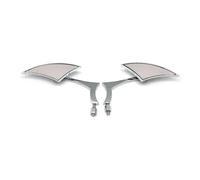 Motorcycle hand guards 2Pcs Motorcycle Rearview Mirror Aluminum Alloy 8/10MM Spear Blade Side Mirrors For Harley for Cruiser Street for Sport(Chrome)