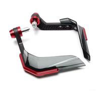 Motorcycle Hand Guards for Fit - For CNC Machined Aluminum Alloy Wind Protectors with Anodized Finish, Black/Silver/Red/Blue/Gold ((BWQ-024-Red)