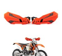 Motorcycle Hand Guards Universal, Hand Guard Mount Kit Adjustable, 7/8 IN (22 MM) ~11/8 IN (28MM), Dustproof, Rainproof and Dropproof, for Motocross, Vintage Motorcycle, ATV (Orange)