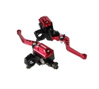 Motorcycle Handbrake 7/8" 22mm Motorcycle Handlebar for Master Cylinder Levers Handle Hydraulic Brake Pump Clutch(Red)