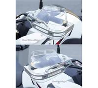 motorcycle handguards For Honda NWT150 NWT 150 Motorcycle Modified Hand Guard With Light,Brake Clutch Windproof Anti-fall Handlebar Guards handlebar guard wind guards(Brown With light)