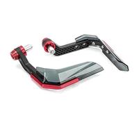 Motorcycle Handguards, Red Hand Guards & Atv Handguards - Dual Protection Windshield & Brake Lever Crash Protectors For Custom Modified Motorcycle (1 Pair, Boxed)