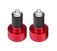 Motorcycle Handle Bar Cap Plug Motorcycle Handlebar End Caps Balance Terminal Grips Pair Grip Ends Weight Balance Plugs(Red)