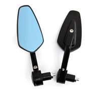 Motorcycle Handle Bar End Mirror 7/8" 22 Mm Side Rearview Mirrors Custom Smoke Blue Lens For Ducati