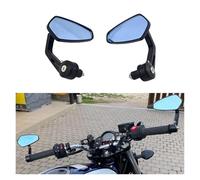 Motorcycle Handle Bar End Mirror 7/8" 22 Mm Side Rearview Mirrors Custom Smoke Blue Lens For Ducati For BMW For Honda For Suzuki For Kawasaki,Motorcycle Accessories