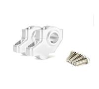 Motorcycle Handle Bar Riser for KAWASAKI KX65 KX80 KX100 KX250F KX250 KX450F KX450 KX85 500 112, Handle Bar Mount Clamp Adapter, Motorcycle Handlebar Riser Extensions Clamps,Matte Silver