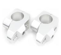 Motorcycle Handle Bar Riser Handlebar Riser Kit Motorcycle Universal 28 Mm 1 1/8" Back Moved Up Fat Bar Mounting Risers Bars Clamp Handlebar Risers(Silver)