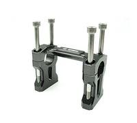 Motorcycle Handle Bar Risers Integrative Molding Motorcycle Handlebar Mount Base 7075 Aluminum Handle Bars Riser W/Mount Bolts For Motos Motorcycle riser fitting(Titanium gray)