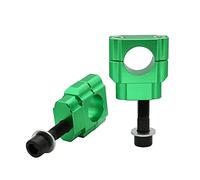 Motorcycle Handle Bar Risers Motorcycle Handlebar Riser Bar Mount Handle Clamp Universal 1-1/8" Fat Bar Handlebar 28.6mm Bar For Motorcycle riser fitting(Silver.)