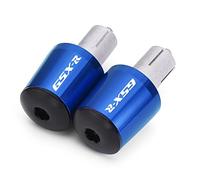 motorcycle handle cap CNC Aluminum Motorcycle 7/8" 22mm Handlebar Grips Bar End Plugs For Su-zu-ki GSXR GSX-R 1000 750 600 K1 K2 K3 K4 K5 K6 K7 K8 K9 (Color : Blue)