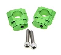 Motorcycle Handle Fat Bar Risers Mount Clamp Adaptor 28mm HandleBar For Kawasaki KX125 KX250 KX250F KX450F Extension Stem(28mm green)