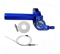 Motorcycle Handle Grips, Aluminum Alloy Pedal Bike Scooter Handlebar Grips, Handlebar Throttle Turn Grip Settle With Throttle Cable For 7/8Inch/22mm Handlebars (Blue)