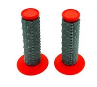 Motorcycle Handle Grips Compatible With Dirt Pit Bikes, Motocross, 7/8" Handlebar Universal Rubber Gel Hand Grips(Red)