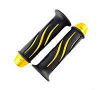 Motorcycle Handle Grips Featuring Dual Tone Striping and Textured to Reduce Hand Slippage Under Load (Golden)