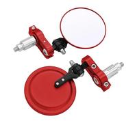 Motorcycle Handle Mirror Aluminum Bar End Rearview Mirrors Accessories For For VERSYS 1000 ZX 12 6 R Z 650 900(Rosso)