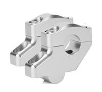 Motorcycle Handle Rising For Triumph For Bonneville For T100 2001-2024 Motorcycle 1" 25.4mm Offset Handlebar Mount Clamp Risers Fit Accessory Handlebar Bar Risers(Silver)