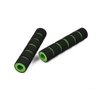 Motorcycle Handlebar and Brake Clutch Lever Grip Covers Made from Soft Foam for Improved Comfort and Safety on Road (Black + Green)