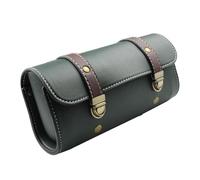 Motorcycle Handlebar Bag - Thick Leather Fork Pouch, Bike Tool Organizer | durabl Waterproof Storage roll Bag, Classic Strap-Mount Utility case, Vintage Saddle Design Carrier, for Bicycles